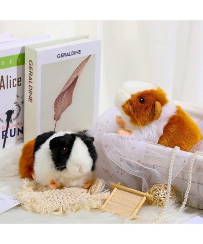 2 Pieces 8 Inch Cute Guinea Pig Plush Toys Stuffed Realistic Stuffed Animals Soft Guinea Pig Doll Toys Decor for Boys Girl Th...