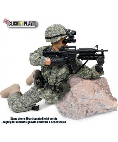 Military 12-Inch Action Figures Set Clothes Weapons etc Soldier Guy Airborne Army Guys World Peacekeepers Elite Force Toy Sol...