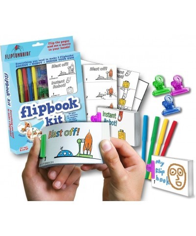 Bundle of 3 Flipbook Kits for Kids - Rocket & Robot Frog and Butterfly Dinosaurs - Save 15% $74.67 Craft Kits