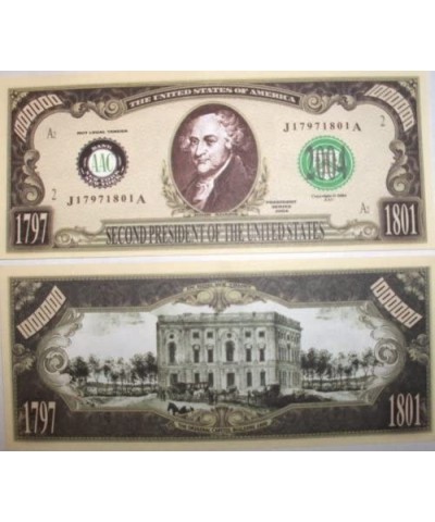 Set of 10 Bills-John Adams Million Dollar Bill $18.65 Gags & Practical Joke Toys