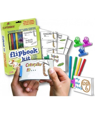 Bundle of 3 Flipbook Kits for Kids - Rocket & Robot Frog and Butterfly Dinosaurs - Save 15% $74.67 Craft Kits