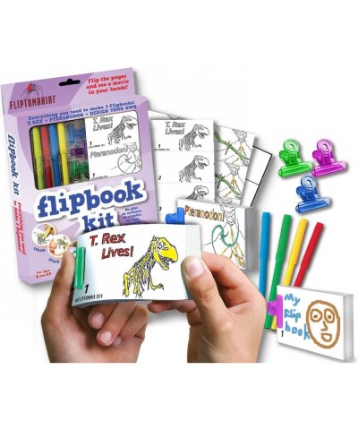 Bundle of 3 Flipbook Kits for Kids - Rocket & Robot Frog and Butterfly Dinosaurs - Save 15% $74.67 Craft Kits