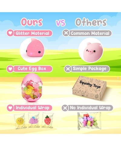 Kawaii Squishies Mochi Glitter Mini Squishy Animals Mochi Squishies for Girls Stress Relief Squishy Toys Bulk for Kids Party ...