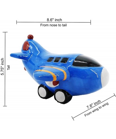 Airplane Piggy Bank for Boys Ceramic Money Saving Aircraft Plane Jet Aviation Gift Kids Coin Penny Baby Shower $49.88 Kids' M...