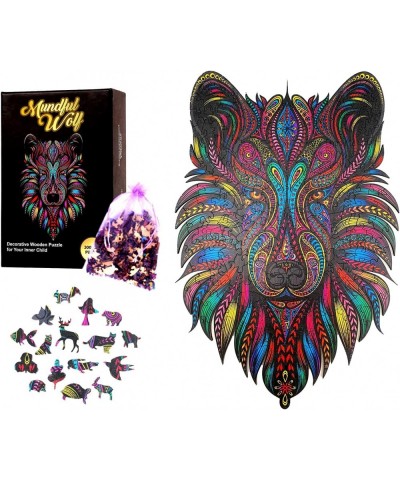 Wooden Jigsaw Puzzle for Adults - Mindful Wolf Design - Family Night or Alone Time - Vivid Colors - Gift Packaging 300 PCS $3...