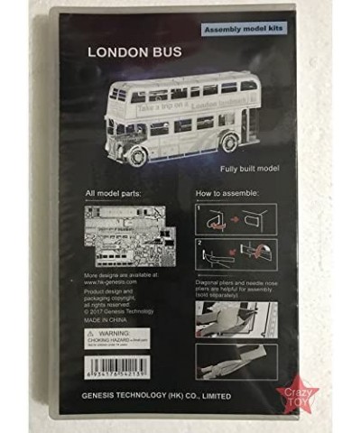 2018 3D Metal Nano Puzzle London Bus Assemble Model Kits I22207 DIY 3D Laser Cut Jigsaw Toys $31.39 3-D Puzzles