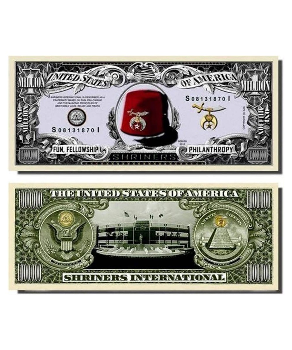 100 Shriners Million Dollar Bill with Bonus “Thanks a Million” Gift Card Set $44.14 Money & Banking Play Toys