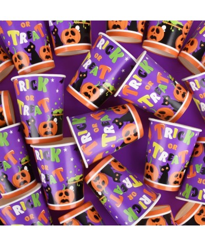 Halloween Party Supplies Witch and Pumpkin Disposable Paper Cups for Halloween Party Trick or Treat Party Decorations 9 oz 50...