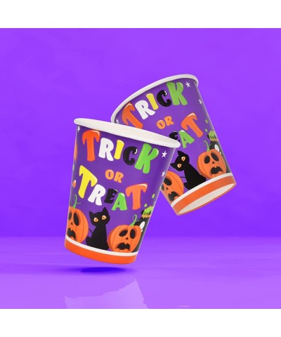 Halloween Party Supplies Witch and Pumpkin Disposable Paper Cups for Halloween Party Trick or Treat Party Decorations 9 oz 50...