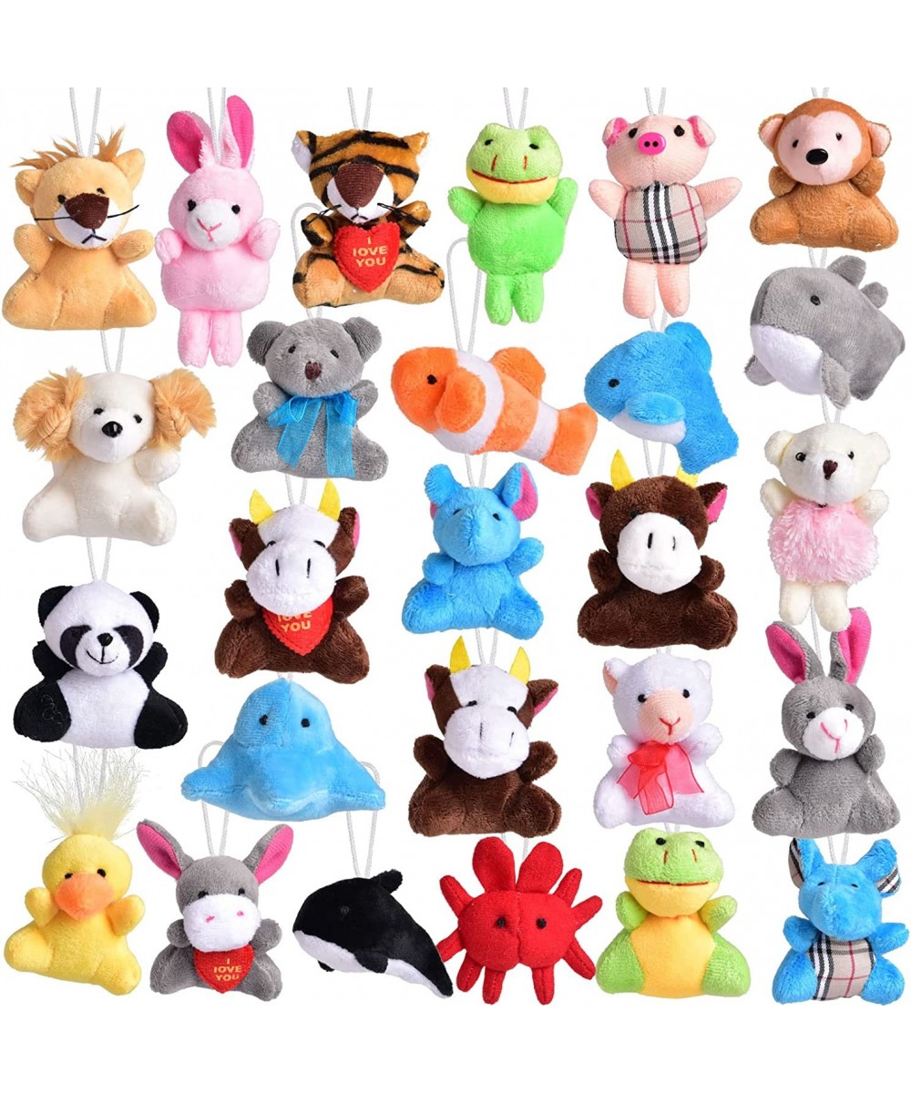 26 Pack Mini Stuffed Animals Bulk Cute Small Plush Toy Assortment Keychain Children Pets Classroom Prizes Pinata Stuffers Goo...