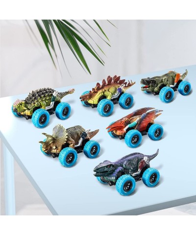 6 Pack Dinosaur Toy Pull Back Cars with Play Mat | Dinosaur Toys for Kids 3-5-7 | Monster Trucks Dinosaur Games with T-Rex | ...