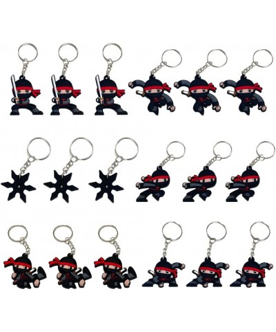 24 Pack Ninja Keychains Key Ring Decoration Ninja Warrior Party Favor Gift Supplies for Kids $18.72 Kids' Party Favor Sets