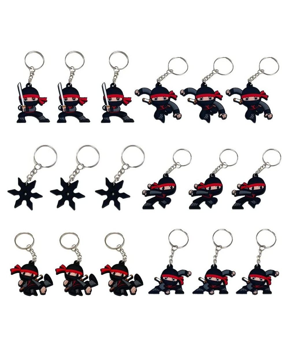 24 Pack Ninja Keychains Key Ring Decoration Ninja Warrior Party Favor Gift Supplies for Kids $18.72 Kids' Party Favor Sets