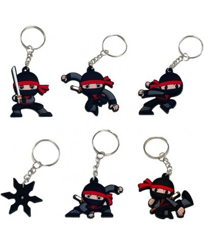 24 Pack Ninja Keychains Key Ring Decoration Ninja Warrior Party Favor Gift Supplies for Kids $18.72 Kids' Party Favor Sets