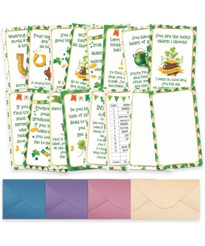 St. Patrick's Day Scavenger Hunt Clues(16 Cards with Envelopes) St. Patrick's Day Party Games Kids Card Games St. Patrick's D...