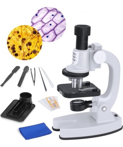 200X-1200X Kids Microscope with 4 Colors Filters Slides Set Mineral Specimen and Easy-to-Use Phone Holder Scientific Experime...