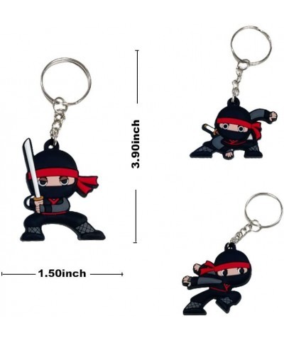 24 Pack Ninja Keychains Key Ring Decoration Ninja Warrior Party Favor Gift Supplies for Kids $18.72 Kids' Party Favor Sets