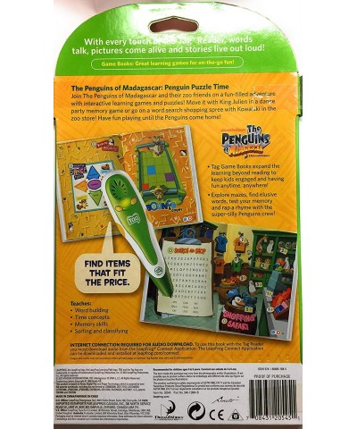 Tag Game Book: Penguins of Madagascar Puzzle Time $16.55 Electronic Learning & Education Toys