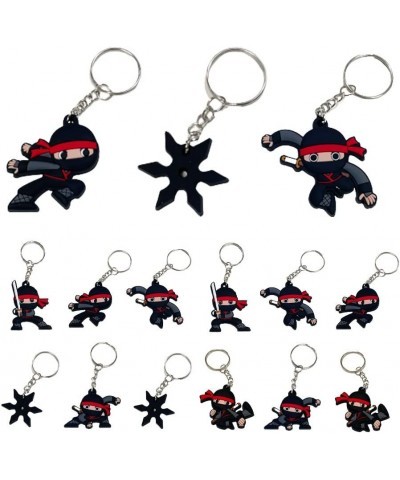 24 Pack Ninja Keychains Key Ring Decoration Ninja Warrior Party Favor Gift Supplies for Kids $18.72 Kids' Party Favor Sets