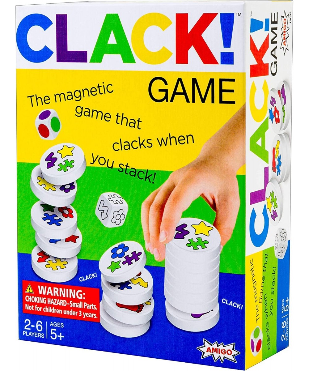 Games AMI18002 CLACK! Kids Magnetic Stacking Game with 36 Magnets Multicolor $24.66 Stacking Games