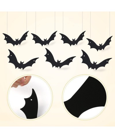 12pcs Halloween Hanging Bats Realistic Halloween Bat Prop Dread Bats Bulk with Rope for Halloween Party Supplies and Decorati...