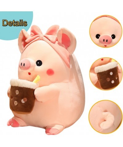 Cute Boba Pig Stuffed Pigglet Toy Adorable Milk Tea Piggy Plush Japanese Anime Pig Plushie Dolls Soft Pig Hugging Body Pillow...