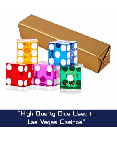 6 Sided Dice Set - Casino Colored Dice Set Used As Las Vegas Craps Dice - Large 19mm - Set of 2 Binions Green Frosted $20.94 ...