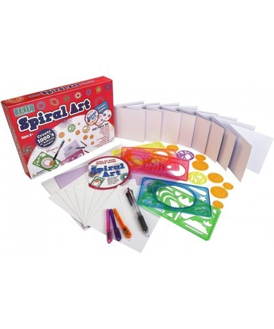 Spin & Spiral Art Station DIY Drawing Crafts 100 Pcs Deluxe Spiral Art Kit with Markers Greeting Cards Suitable for Children ...