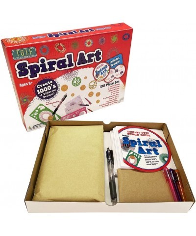 Spin & Spiral Art Station DIY Drawing Crafts 100 Pcs Deluxe Spiral Art Kit with Markers Greeting Cards Suitable for Children ...