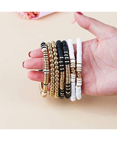 7 Pieces Surfer Heishi Bracelets Stackable Colorful Beaded Stretch Bracelets Elastic Bohemia Bracelets Summer Beach Jewelry f...