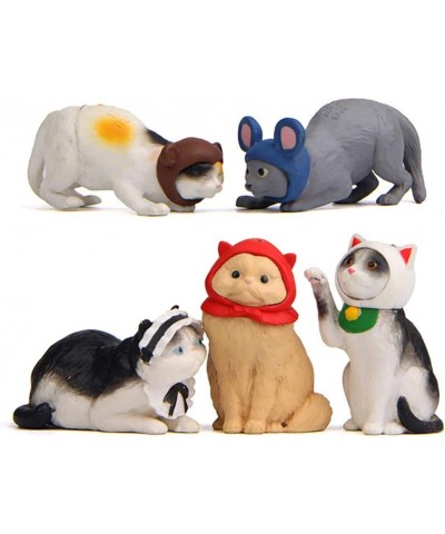 15 Pcs Cute Cat Animal Characters Toy Figure Mniature Cat Collection Figurines Payset Mini Garden Decor Cake Toppers Automobi...