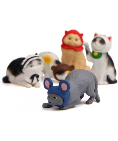 15 Pcs Cute Cat Animal Characters Toy Figure Mniature Cat Collection Figurines Payset Mini Garden Decor Cake Toppers Automobi...