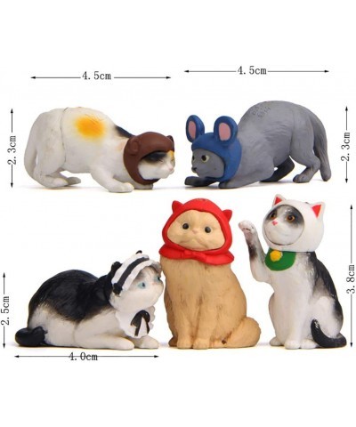 15 Pcs Cute Cat Animal Characters Toy Figure Mniature Cat Collection Figurines Payset Mini Garden Decor Cake Toppers Automobi...