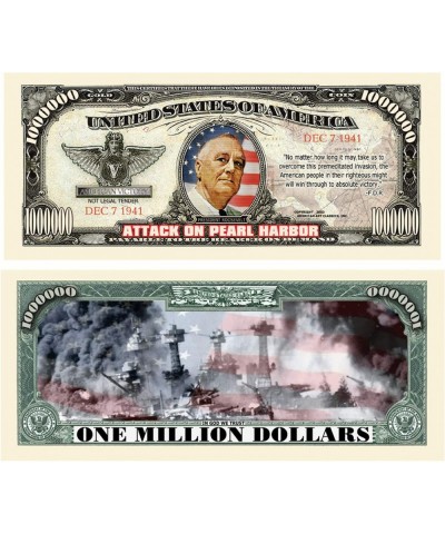 Pearl Harbor Commemorative Million Dollar Bill - (Pack of 5) $15.43 Gags & Practical Joke Toys