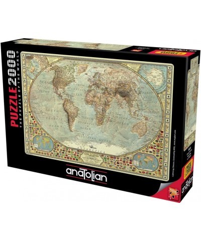 2000Piece Jigsaw Puzzle - World Map Jigsaw Puzzle Brown/a $50.90 Jigsaw Puzzles