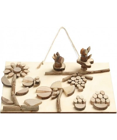 Wood Craft Kits DIY for Kids Ages 5-13 Wooden Unfinished Toys Art Paint Bulk Craft Sticks Garden Playset Loose Parts Play Mat...