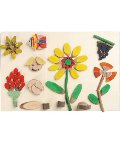 Wood Craft Kits DIY for Kids Ages 5-13 Wooden Unfinished Toys Art Paint Bulk Craft Sticks Garden Playset Loose Parts Play Mat...