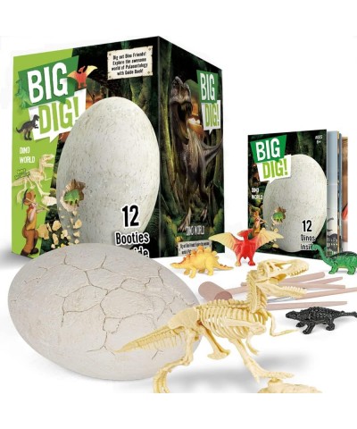 Dinosaur Eggs - 12 Unique Dinosaur Toys & 1 Assembled Dinosaur - Archaeological Toys to Explore and Learn - Great Gifts for B...