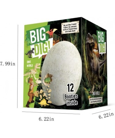 Dinosaur Eggs - 12 Unique Dinosaur Toys & 1 Assembled Dinosaur - Archaeological Toys to Explore and Learn - Great Gifts for B...