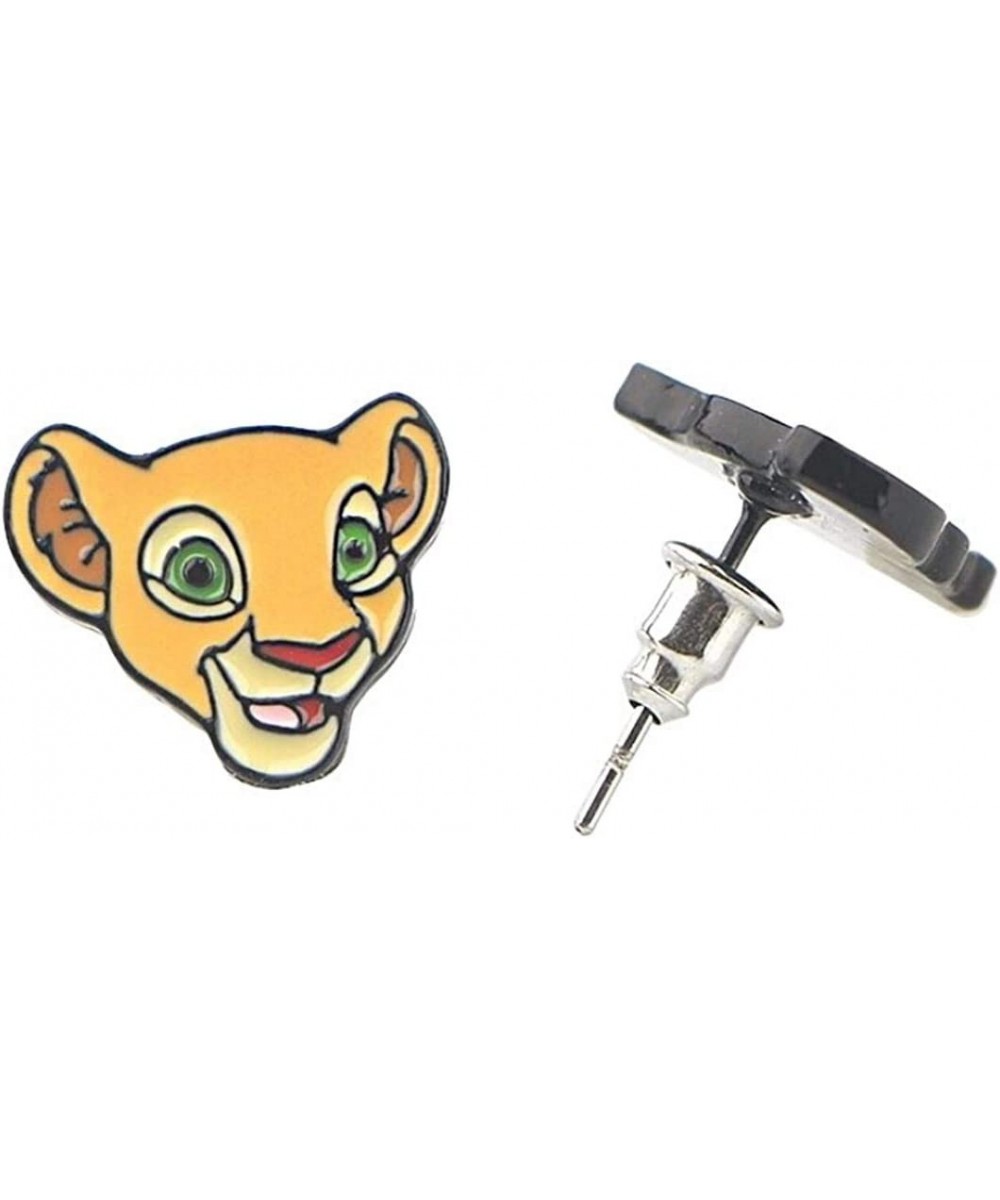 Nala Face Metal Enamel Stud Earrings $22.52 Kids' Dress-Up Accessories