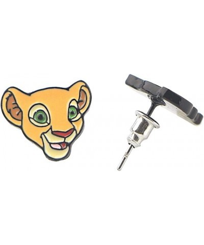 Nala Face Metal Enamel Stud Earrings $22.52 Kids' Dress-Up Accessories