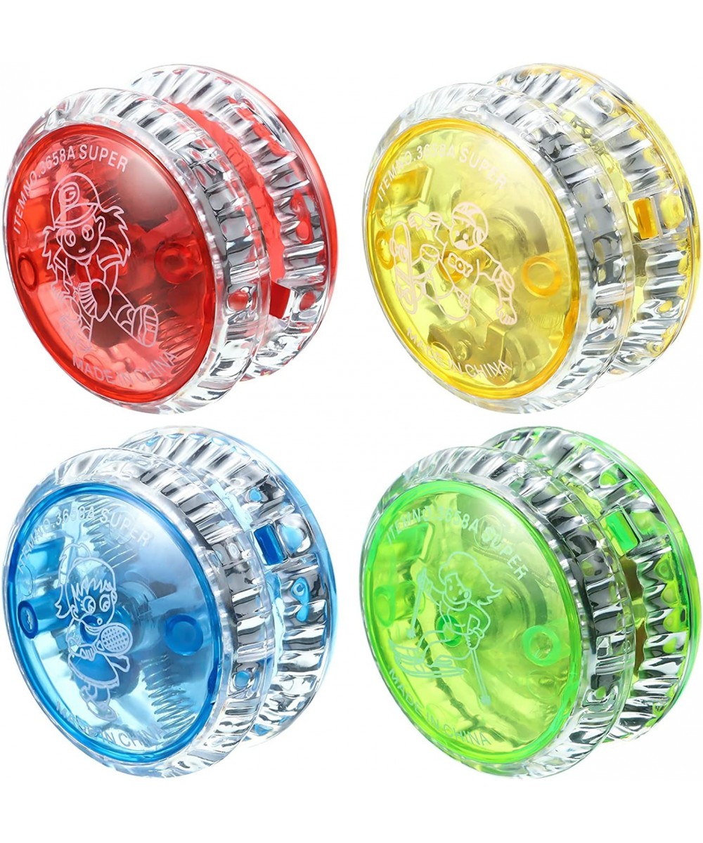 4 Pieces LED Light Beginner String Trick Ball for Kids Plastic Entertaining Responsive Ball for Beginner Party Favors (Random...