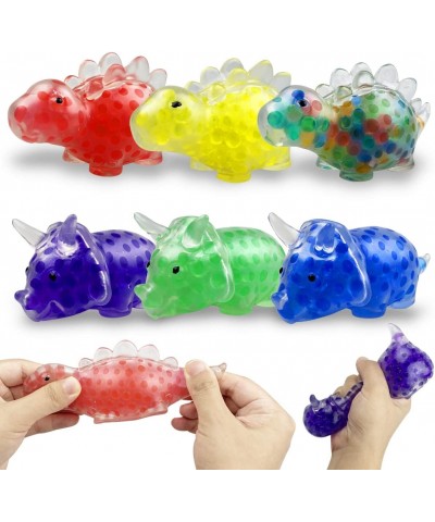 6 Pack Dinosaur Squeeze Balls with Water Beads Big Stress Relief Toys for Kids Boys Girls Easter Basket Stuffers Party Favors...