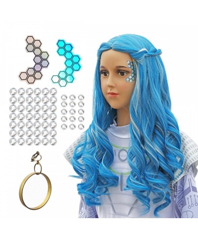 Long Wavy Blue with Silvery White Cosplay Wig $42.30 Kids' Dress-Up Accessories