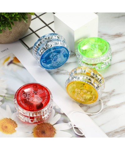 4 Pieces LED Light Beginner String Trick Ball for Kids Plastic Entertaining Responsive Ball for Beginner Party Favors (Random...