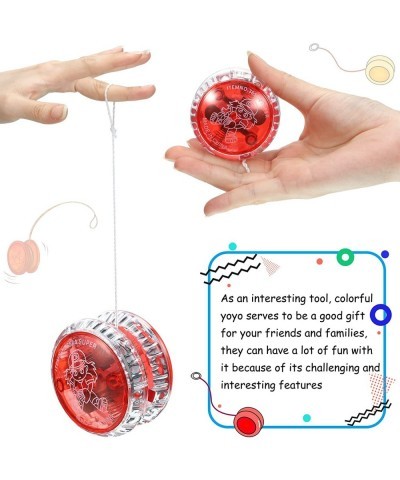 4 Pieces LED Light Beginner String Trick Ball for Kids Plastic Entertaining Responsive Ball for Beginner Party Favors (Random...