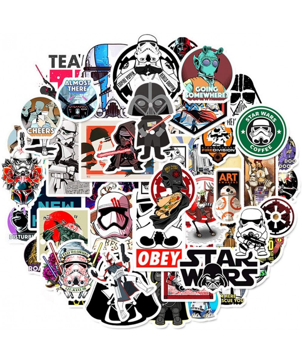 50Pcs Science Fiction Film Theme Star Wars Stickers Cute Stickers for Water Bottles Hydroflasks Skateboard Decal Stickers for...