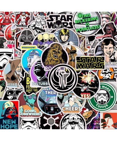 50Pcs Science Fiction Film Theme Star Wars Stickers Cute Stickers for Water Bottles Hydroflasks Skateboard Decal Stickers for...