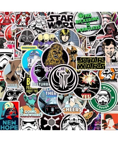 50Pcs Science Fiction Film Theme Star Wars Stickers Cute Stickers for Water Bottles Hydroflasks Skateboard Decal Stickers for...