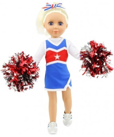 14 Inch Doll Clothes Clothing Accessories 6-PC USA Modern 14.5" Doll Cheer Cheerleader Gift Set Outfit Including Gym Shoes an...